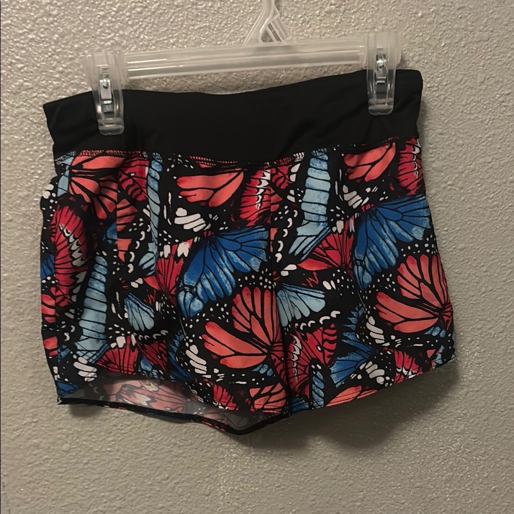 Colorful Butterfly Print Shorts